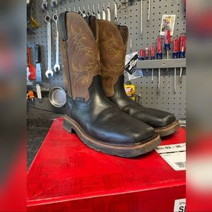 JUSTIN MEN'S DRILLER WESTERN WORK BOOTS